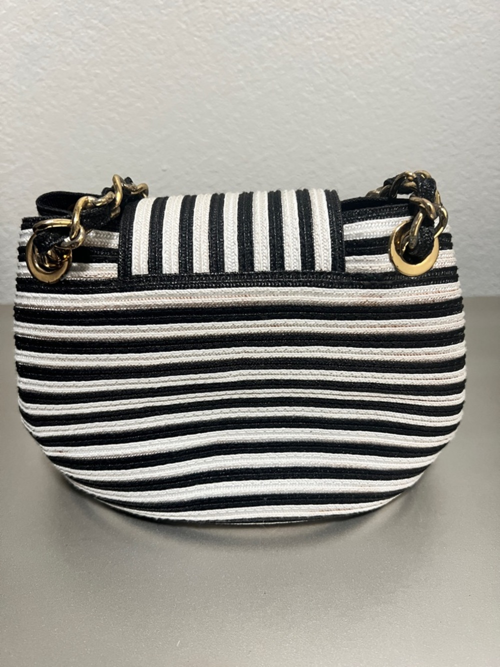 Vintage Eric Javits Squishee Star Fish Striped Black & White with Gold Star - Picture 2 of 16